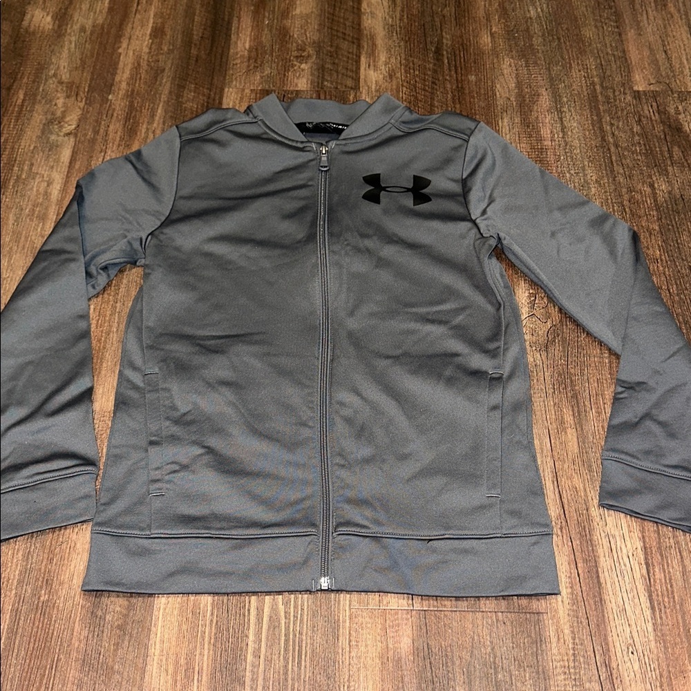 Under Armour Boys‎ Large Gray Zip Up Jacket